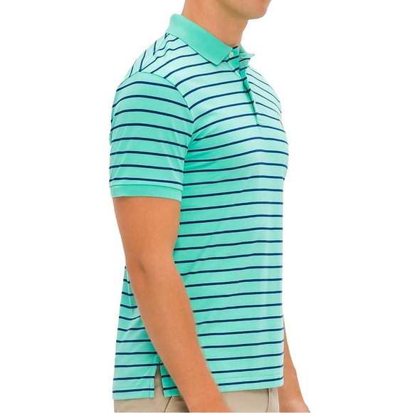 POLO RALPH LAUREN - Men’s Classic Fit Soft Cotton Striped Polo, Sea Green - XXL - Picture 4 of 11